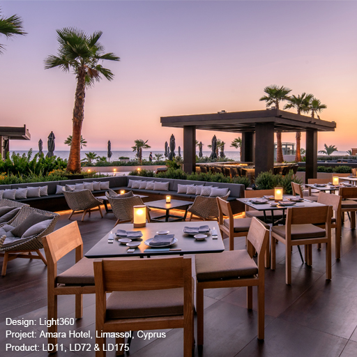 Amara Hotel. Limassol, Cyprus Lightgraphix Creative Lighting Solutions